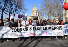Manifestation du 14 février 2023. Crédit photo : Louise Claereboudt.