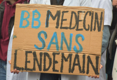 Manifestation d'étudiants en médecine, octobre 2022 à Paris. Crédit photo : rédaction d'Egora